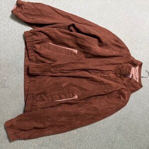 Vintage Expedition by Robert Comstock suede bomber jacket XL